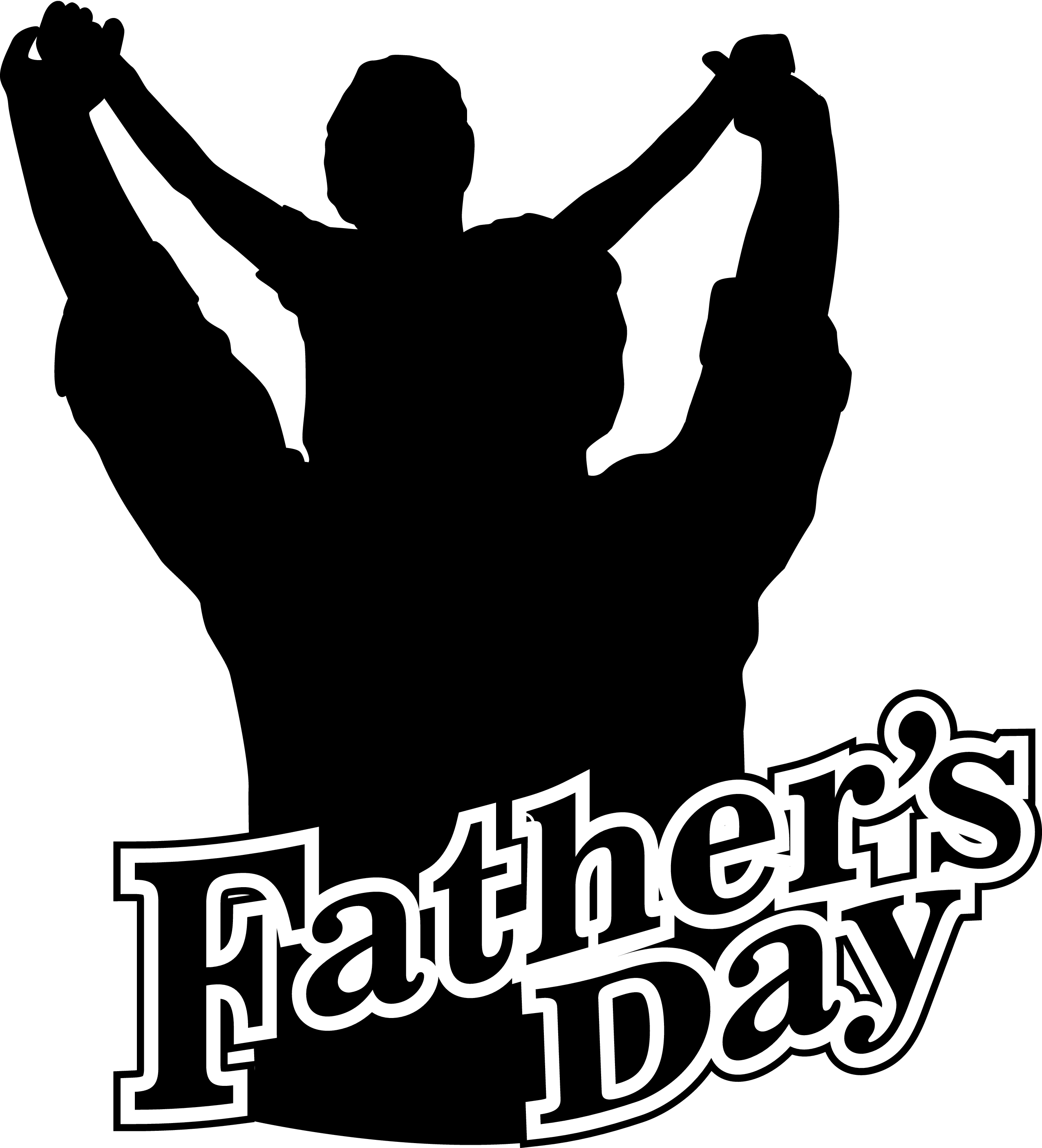 free black and white father's day clip art - photo #14