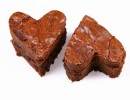 brownies a cuore per festa del papà