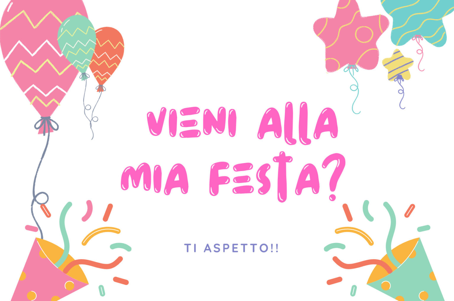 invito per festa di compleanno
