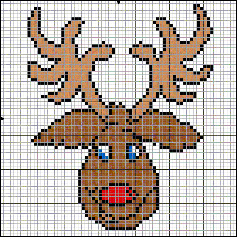 punto-croce-natale-renna