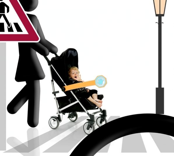 eye baby, per segnalare che si deve attraversare