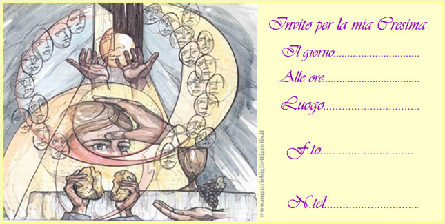 invito cresima stampare