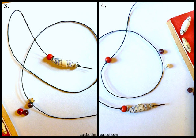 segnalibri con perle di carta