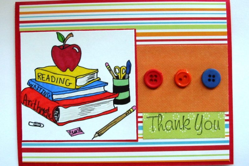 biglietto di ringraziamento per maestra