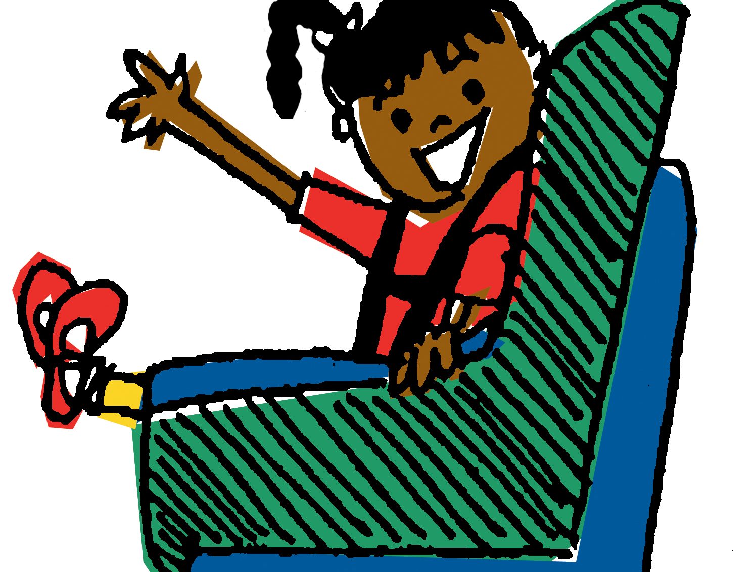 disegno bimba seggiolino