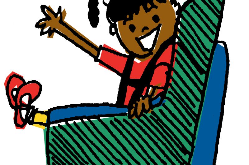 disegno bimba seggiolino