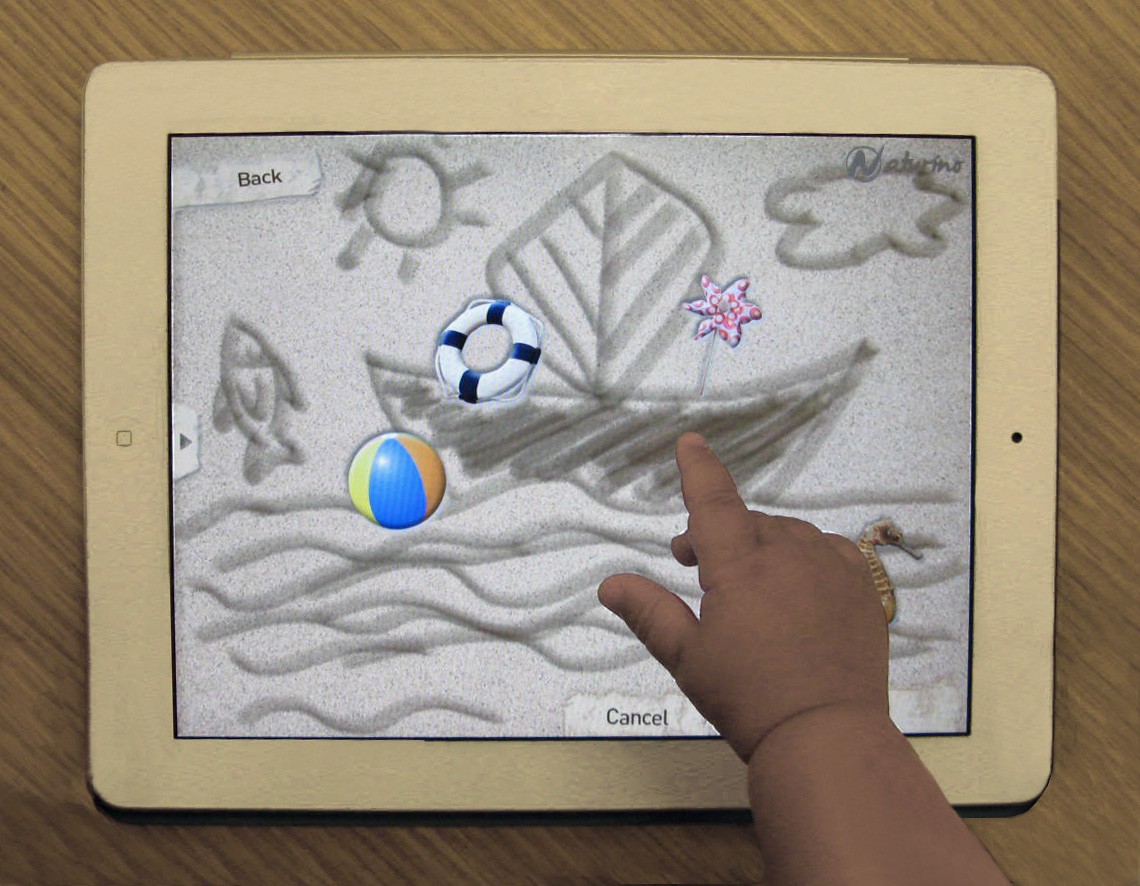 scrivi sulla sabbia naturino