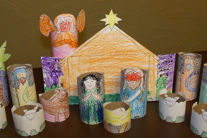 presepe colorato dai bambini