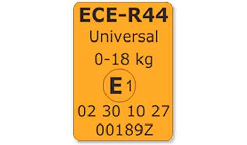 etichetta omologazione seggiolini