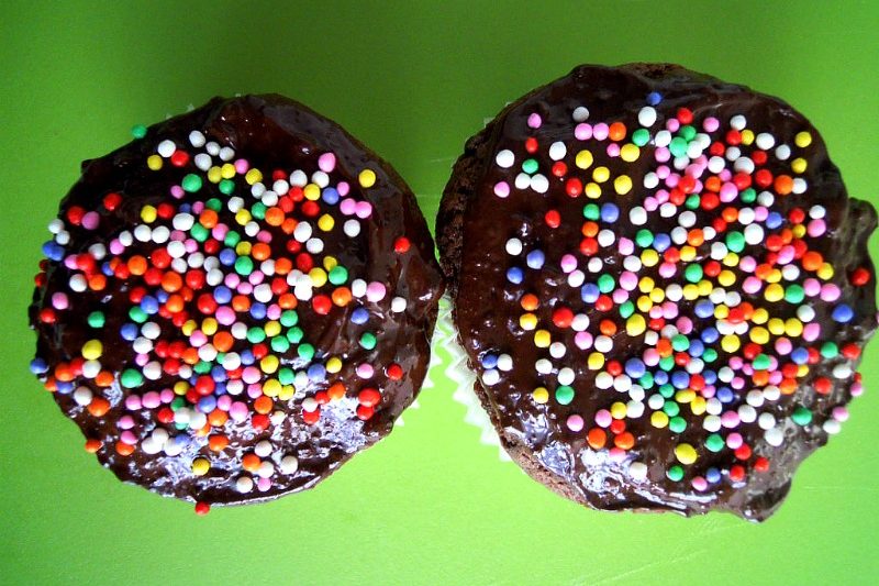 muffin al cioccolato per carnevale