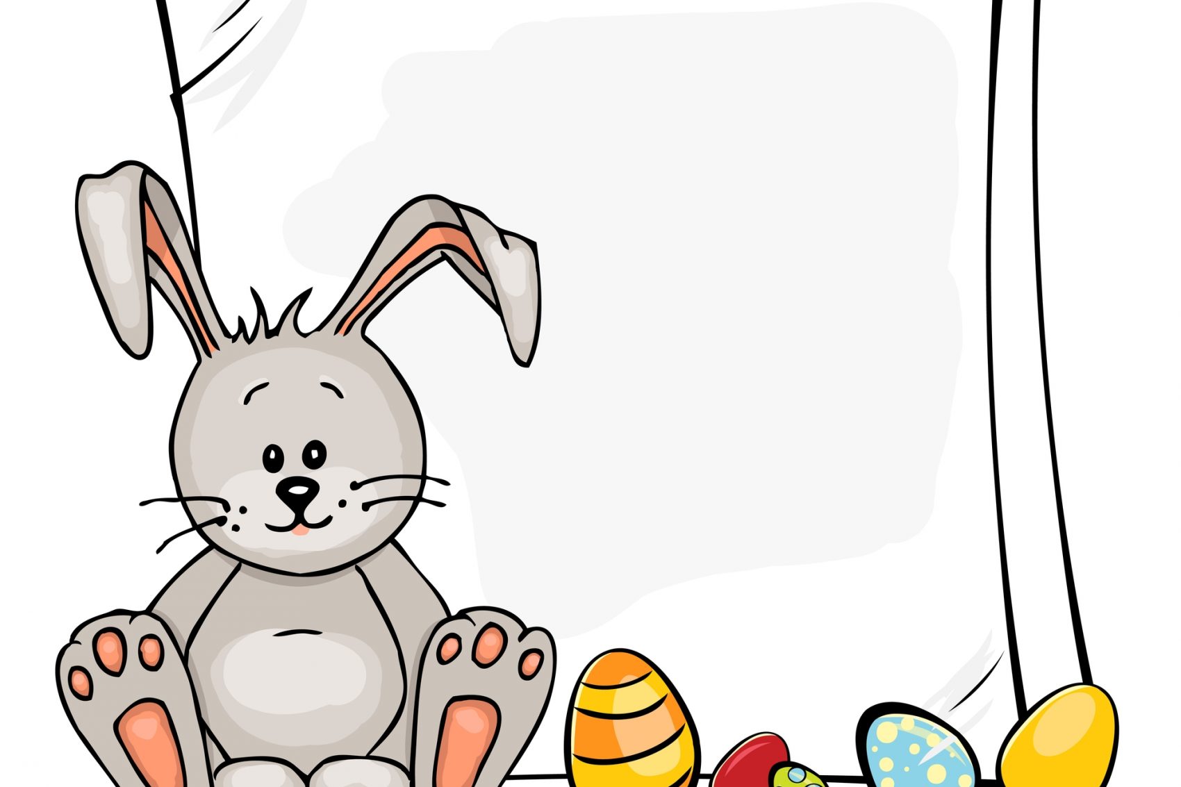 Biglietto di Pasqua con coniglietto