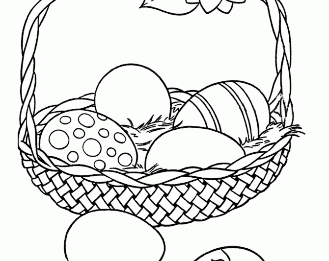 cestino di uova di pasqua da colorare