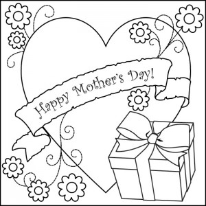 cuore da colorare per festa della mamma