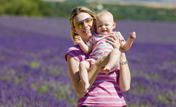 Mamma con bambino, mother with baby, Vacanza
