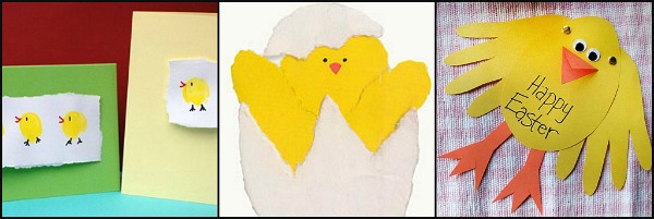 biglietti per Pasqua con pulcino
