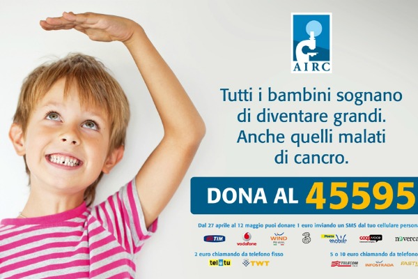 Tumori bambini: la campagna airc