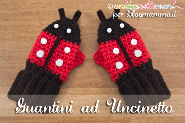 guanti all'uncinetto per bambini