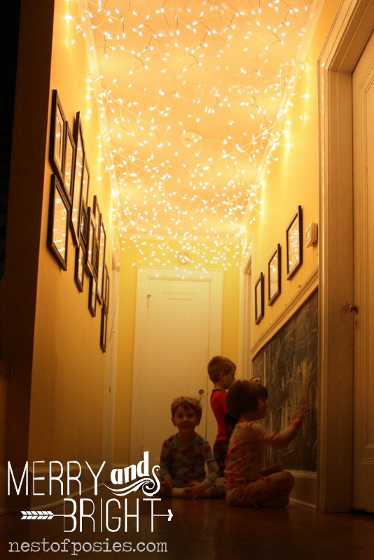 Decorazioni con le luci di Natale