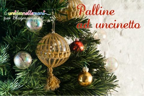 palline natale all'uncinetto