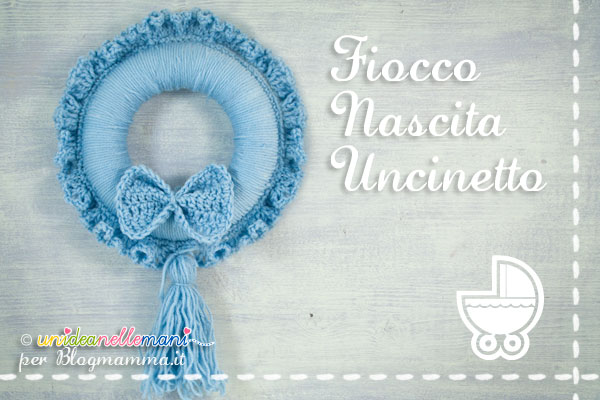 coccarda nascita all'uncinetto
