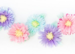 fiori di carta velina fai da te multicolor