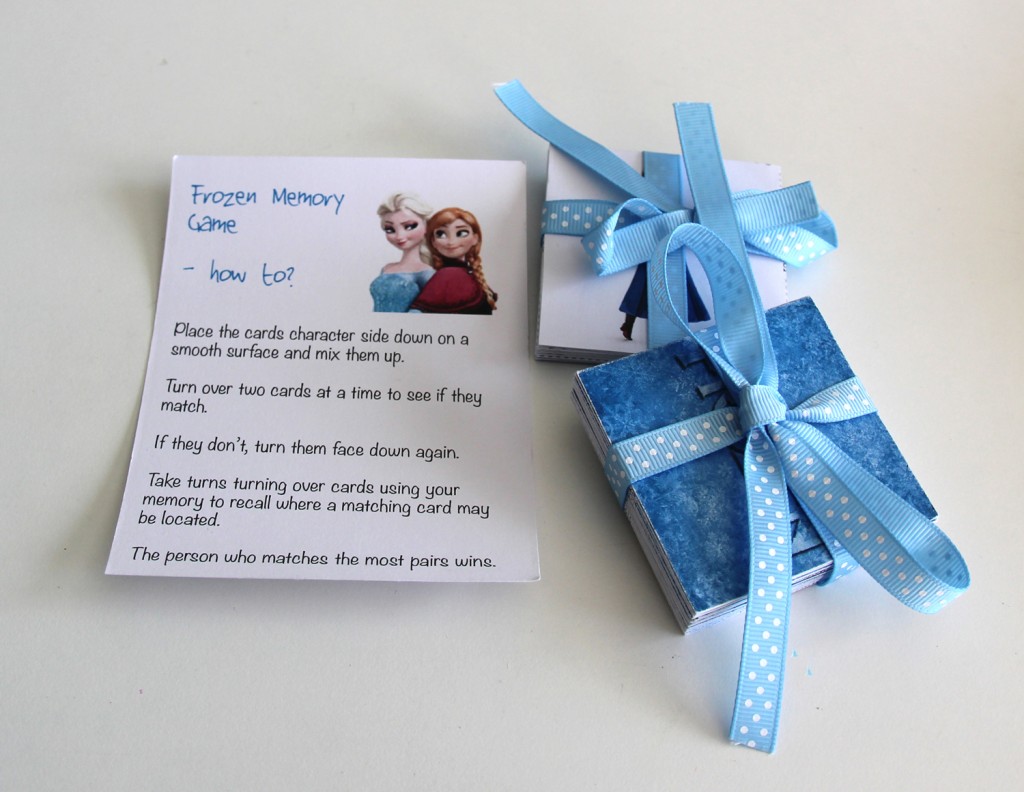 Giochi per una festa a tema Frozen_memory card