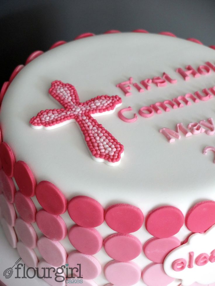 torte per la prima comunione per bambina_pois_flour girl cakes