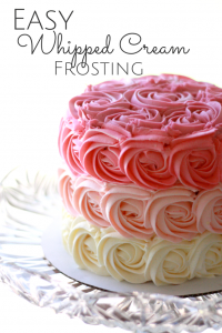 decorazioni facili per torte primo compleanno_rose sfumate