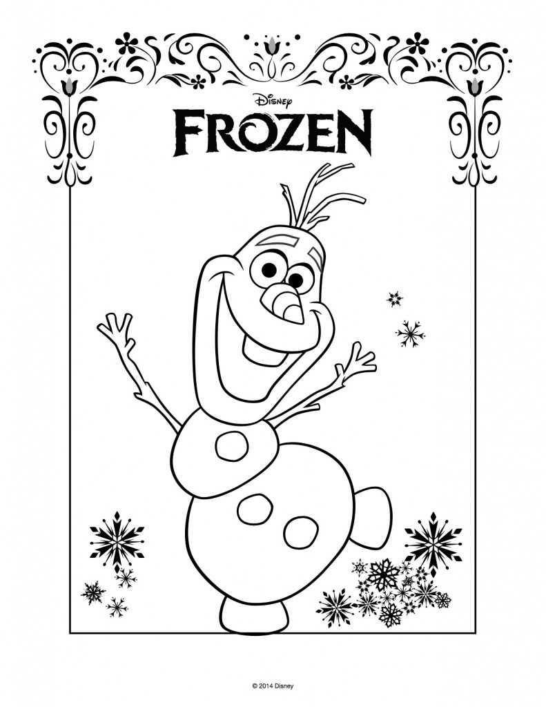 Disegni Da Colorare Di Frozen Da Stampare Gratisolaf