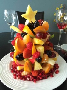 Centrotavola di Natale fai da te  con la frutta