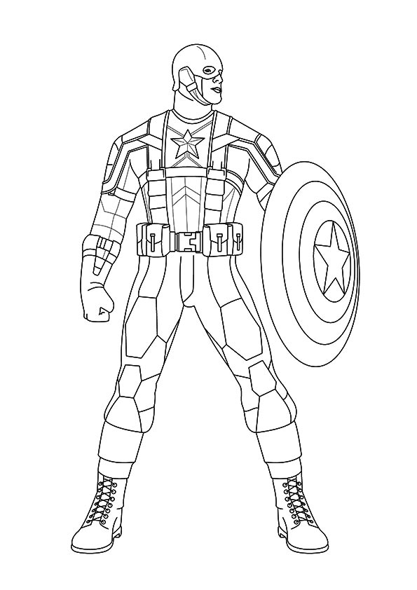 disegni di carnevale da colorare_captain America