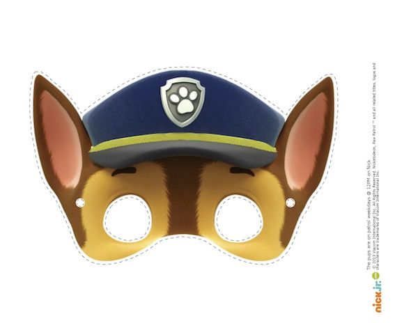 maschere della paw patrol fai da te_chase