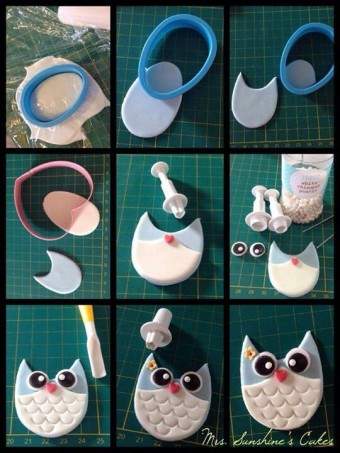 come fare un gufetto in pasta di zucchero 2d_tutorial