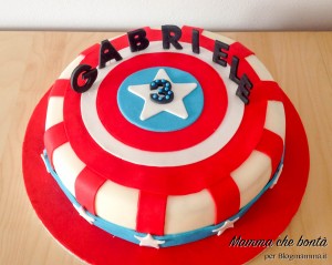 torte di compleanno degli Avengers_scudo Capitan America