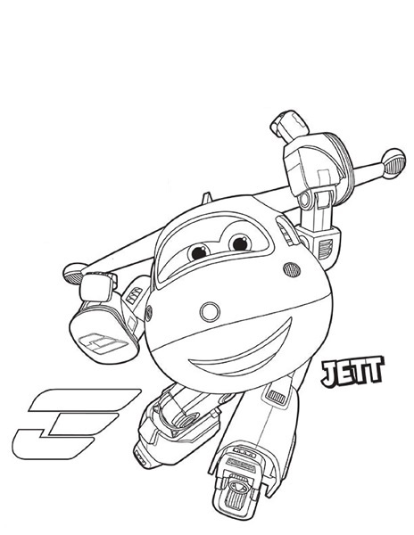 Disegni da colorare dei Super wings_Jett 3