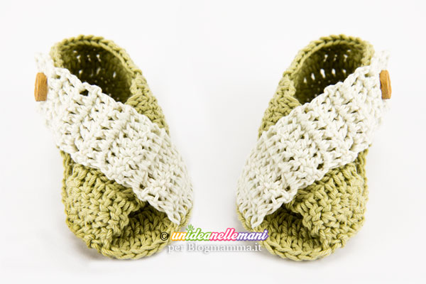 scarpine estive all'uncinetto