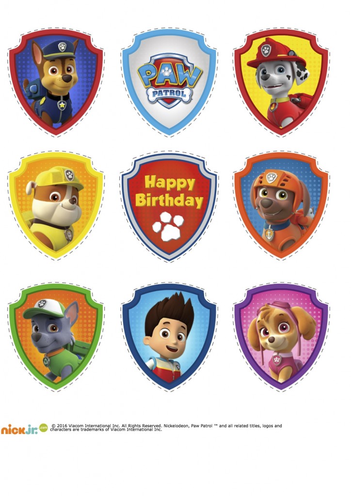 Regalini fine festa della PAW Patrol_stemmi
