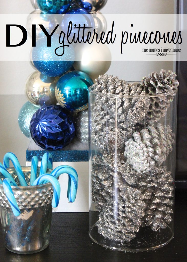 come fare le pigne glitterate