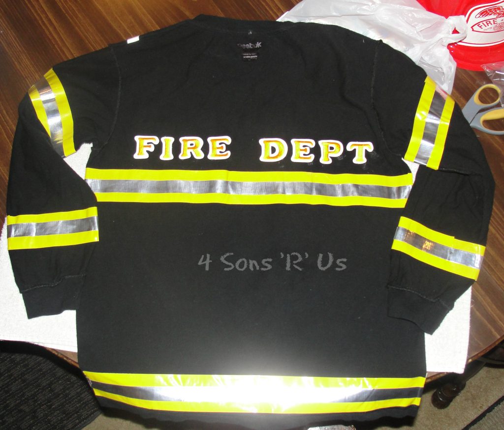 costume di carnevale da pompiere fai da te