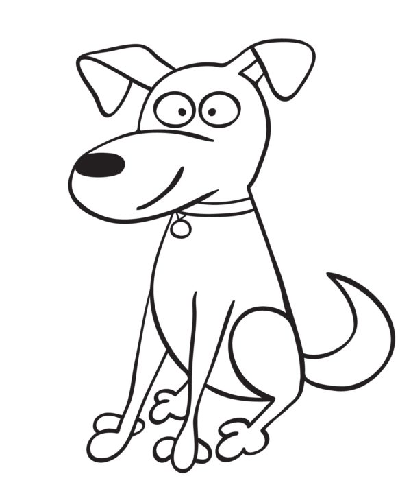 disegni di animali da stampare:: cane