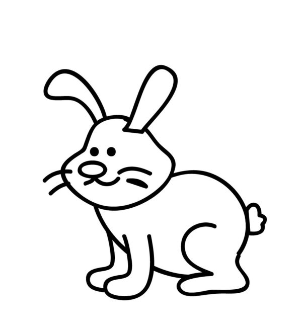 disegni di animali da stampare: coniglio