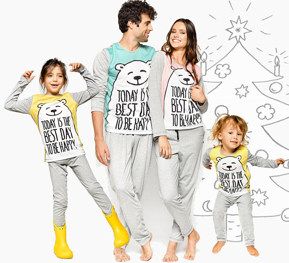 pigiami di Natale con orsi 