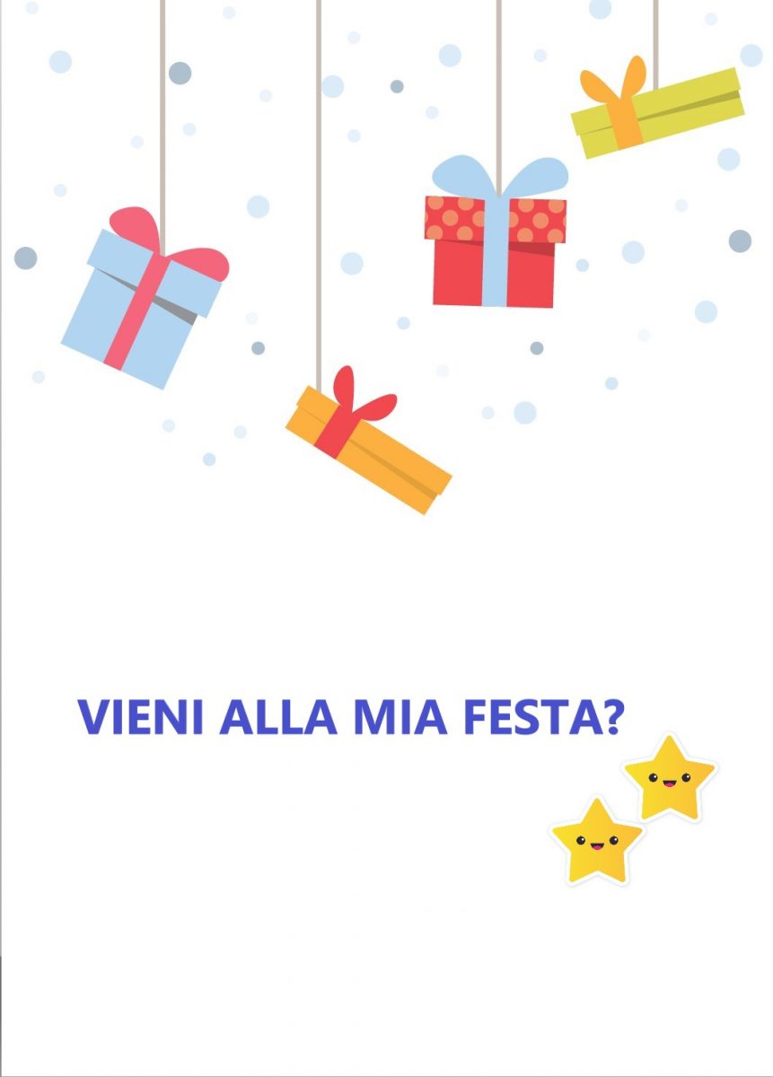 biglietti di invito su whatsapp a festa di compleanno