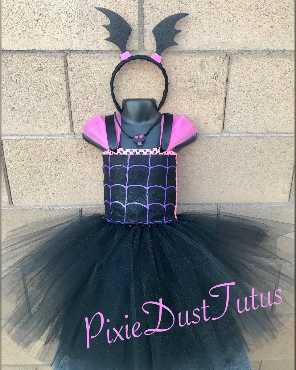 vestito Vampirina fai da te senza ago e filo _ vestito vampirina con tulle