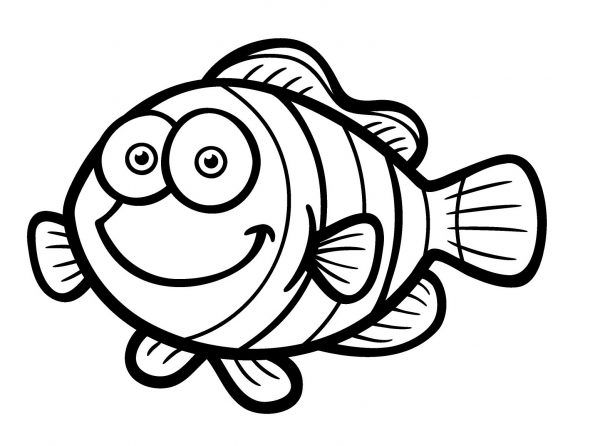 pesce d'aprile da colorare