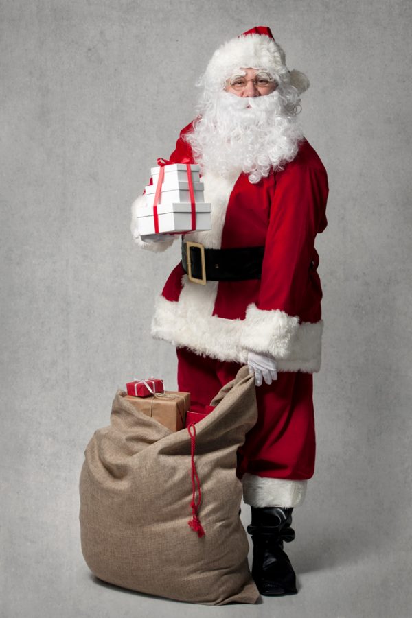 Set 4 Pezzi Costume Babbo Natale Per Bambini – Con Cappello, Barba, Cintura E Guanti