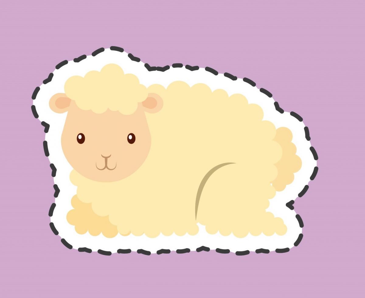 pecorella del presepe fai da te da ritagliare e incollare