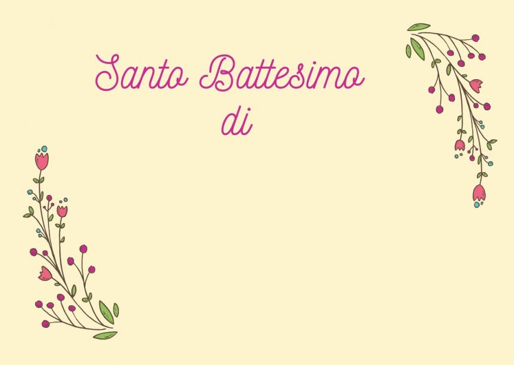 inviti Battesimo da mandare su WhatsApp