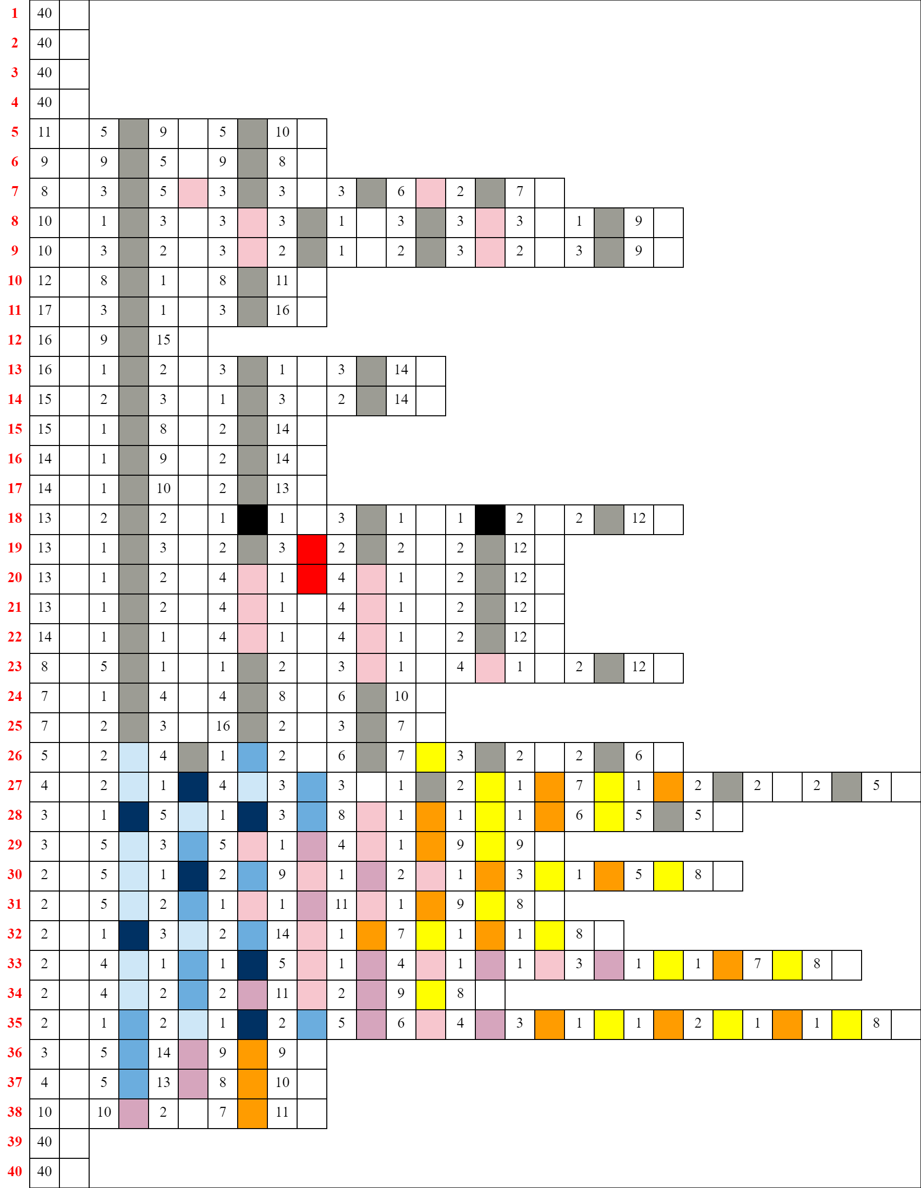 codice schemi pixel art da stampare - Blogmamma.it