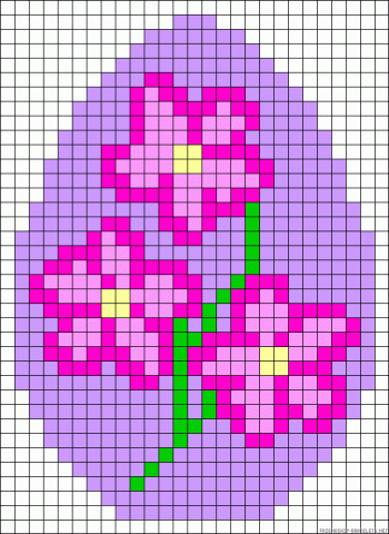 schemi pixel art da stampare _uova di pasqua